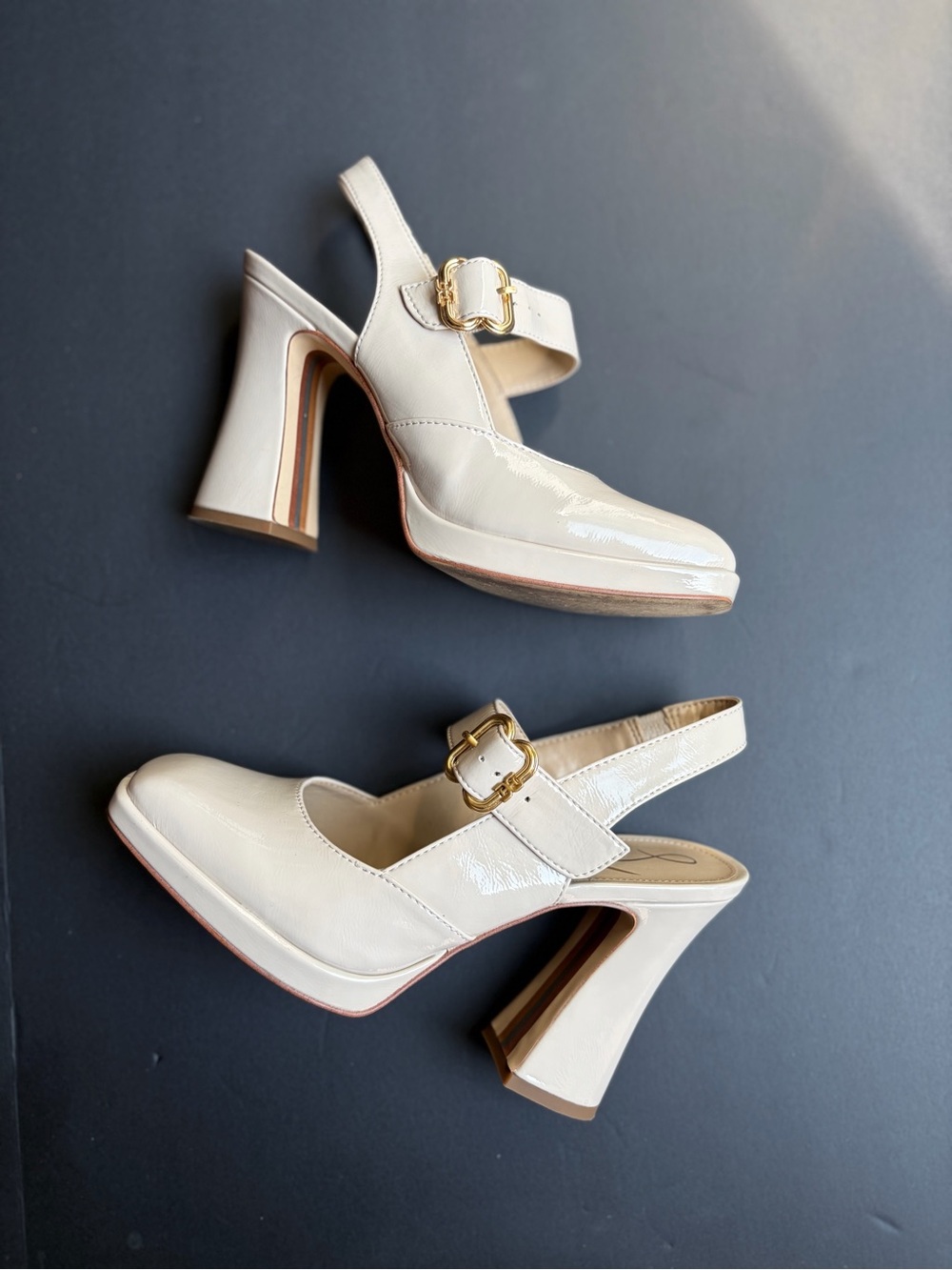 Sam Edelman Patent Platform Mary Jane Heels 8.5